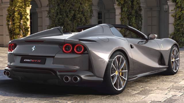 Exterieur van de Ferrari 812 GTS