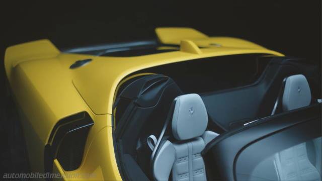 Interior detail of the Ferrari 849 Testarossa Spider