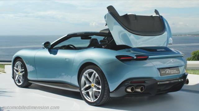 Interior detail of the Ferrari Roma Spider