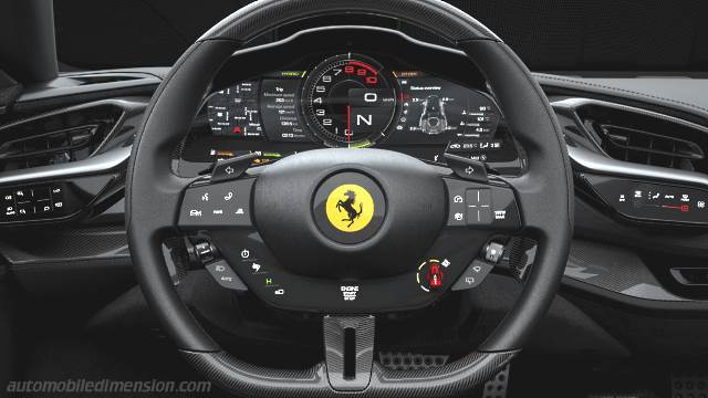 Interieur detail van de Ferrari SF90 Spider