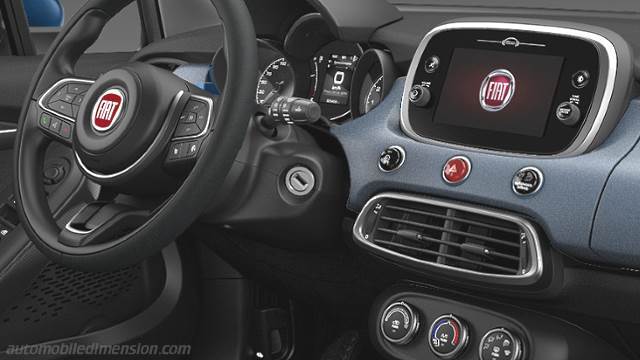 Dettaglio interno della Fiat 500X