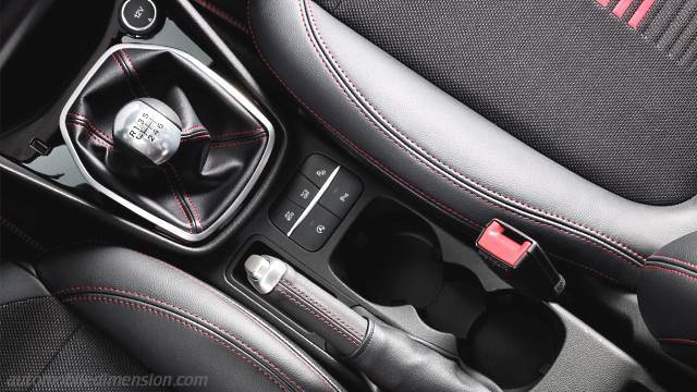 Interior detail of the Ford Fiesta