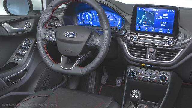 Interior detail of the Ford Fiesta Active