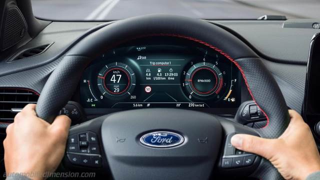 Interior detail of the Ford Puma