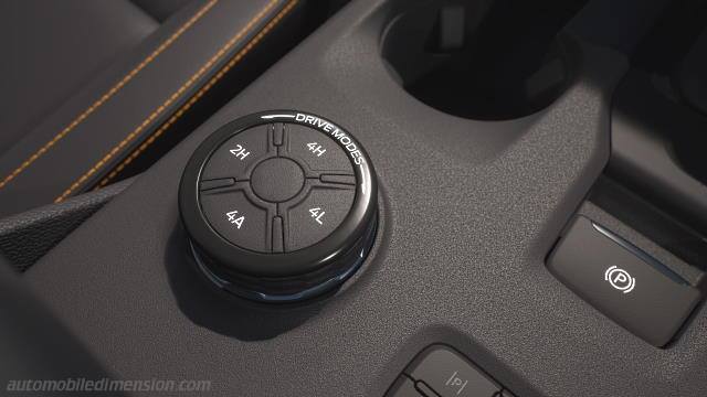 Interior detail of the Ford Ranger