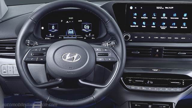 Interieur detail van de Hyundai Bayon