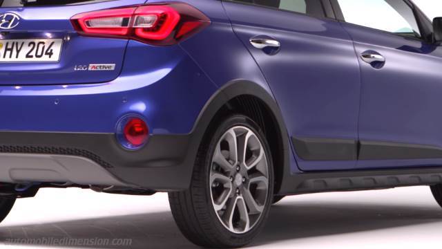 Dimensioni hyundai i20 active 2018, bagagliaio e interni Piccoli modelli della terra