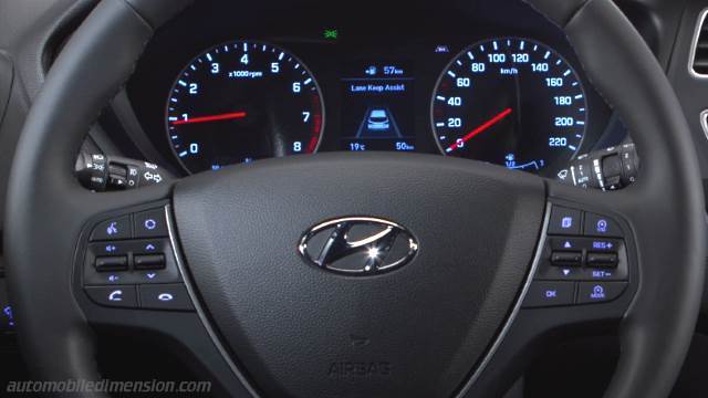 Interior detail of the Hyundai i20 Active