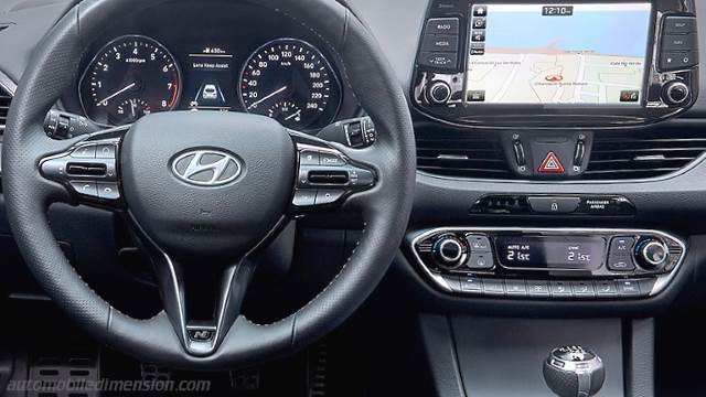 Dettaglio interno della Hyundai i30 Fastback