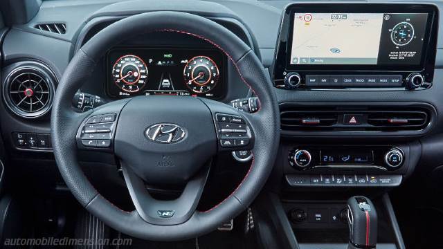 Interior detail of the Hyundai Kona
