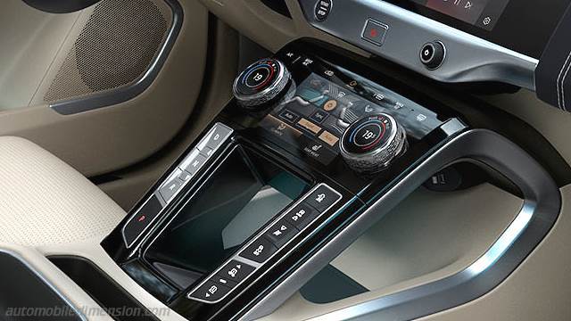 Interieur detail van de Jaguar I-PACE