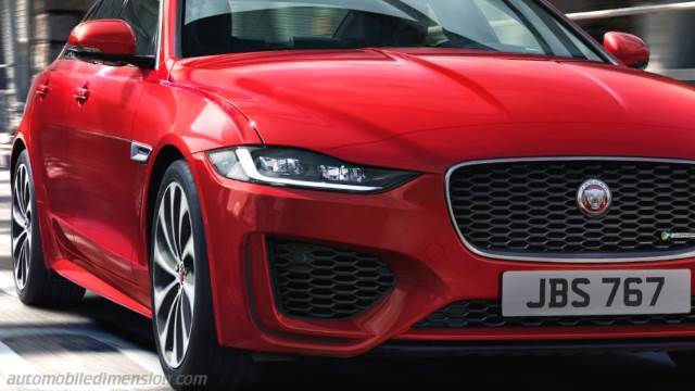 Exterior detail of the Jaguar XE