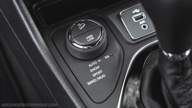 Interieur detail van de Jeep Cherokee