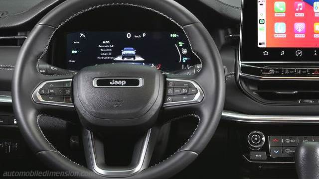 Interieur detail van de Jeep Compass