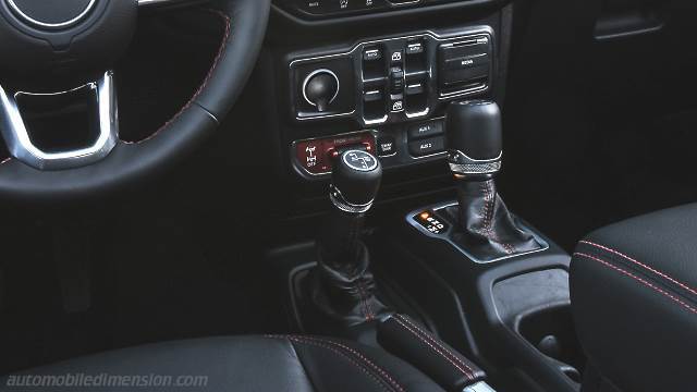 Interior detail of the Jeep Wrangler