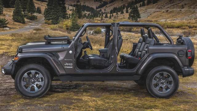 Exterieurdetail des Jeep Wrangler Unlimited