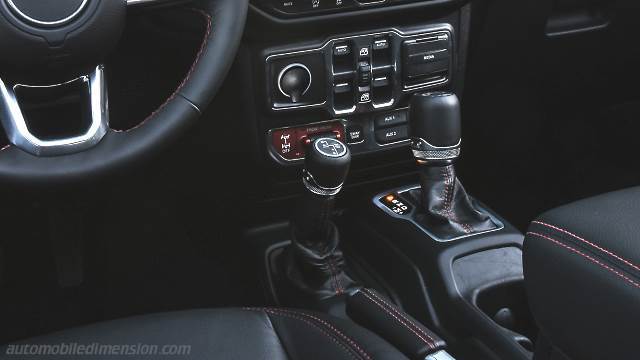 Interieur detail van de Jeep Wrangler Unlimited