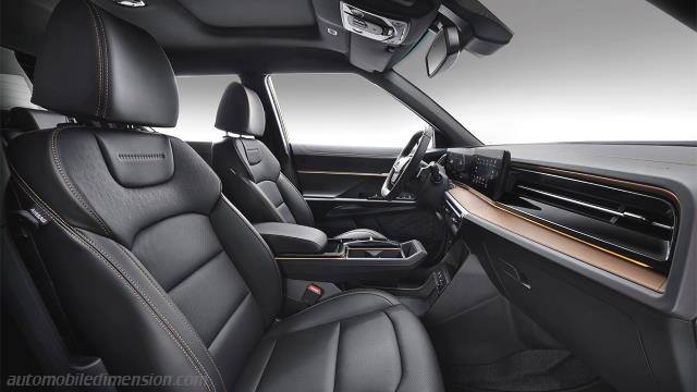 Interior detail of the KGM Musso EVX