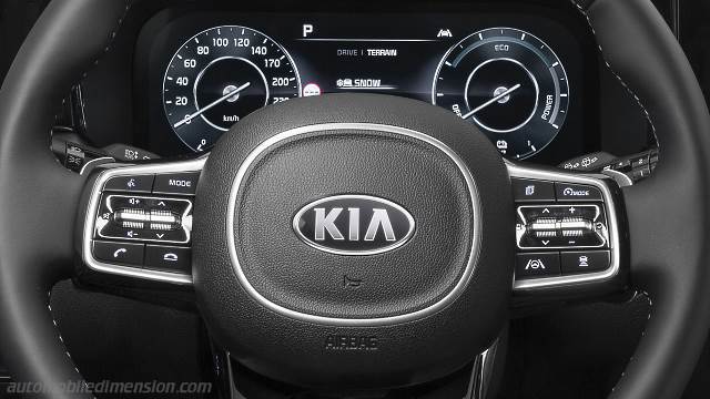 Interieur detail van de Kia Sorento