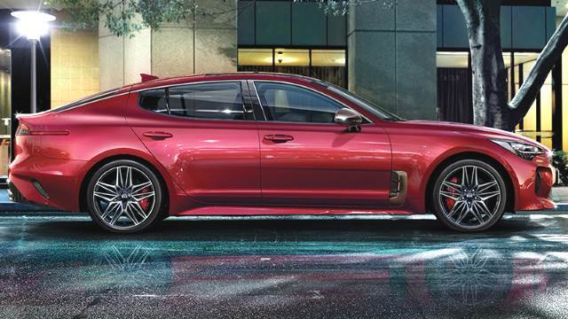 Détail extérieur de la Kia Stinger