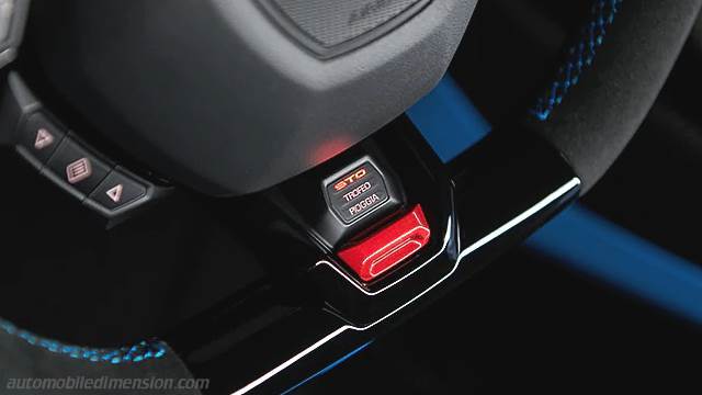 Interior detail of the Lamborghini Huracán STO