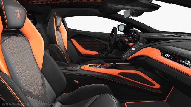 Détail intérieur de la Lamborghini Revuelto
