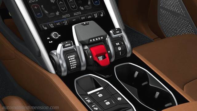 Dettaglio interno della Lamborghini Urus