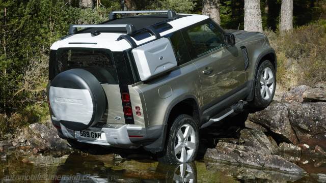 Exterieur van de Land-Rover Defender 90