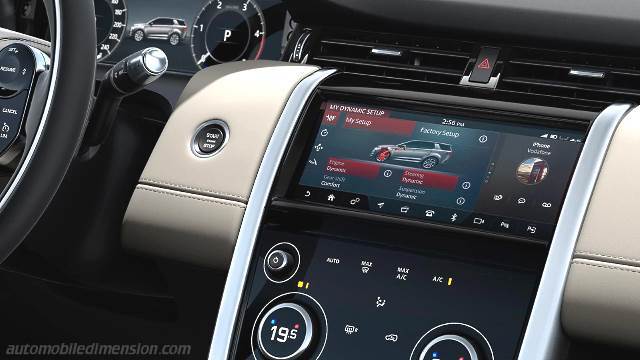 Interieur detail van de Land-Rover Discovery Sport