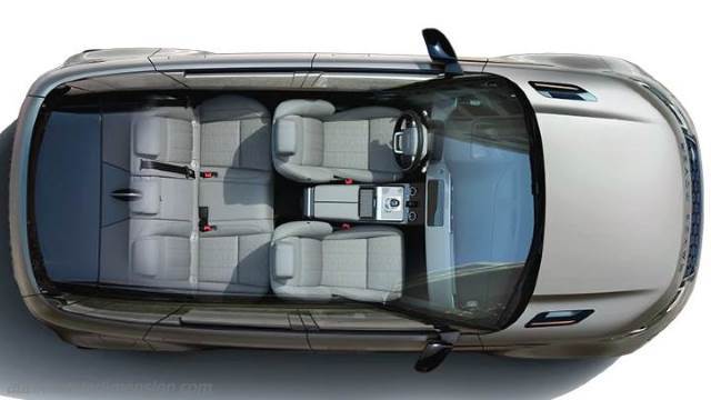 Interior detail of the Land-Rover Range Rover Evoque