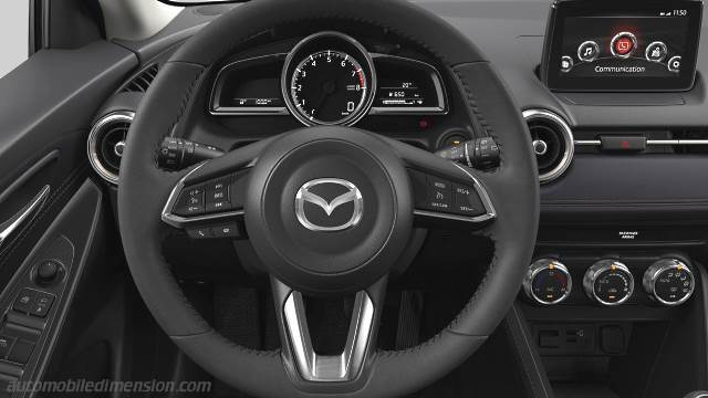 Interieur detail van de Mazda 2