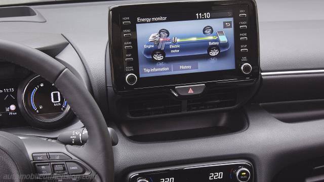 Interior detail of the Mazda 2 Hybrid