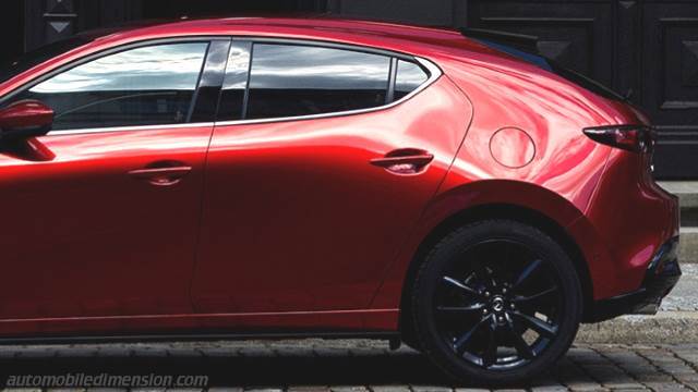 Exterior detail of the Mazda 3