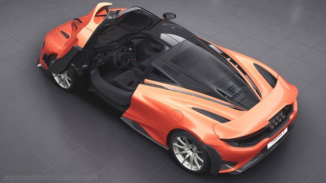 Dettaglio interno della McLaren 765LT