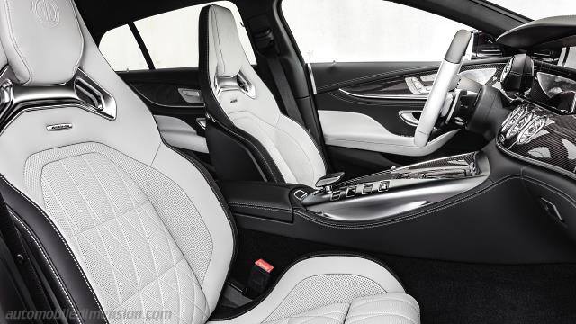 Interieur detail van de Mercedes-Benz AMG GT 4-door Coupé