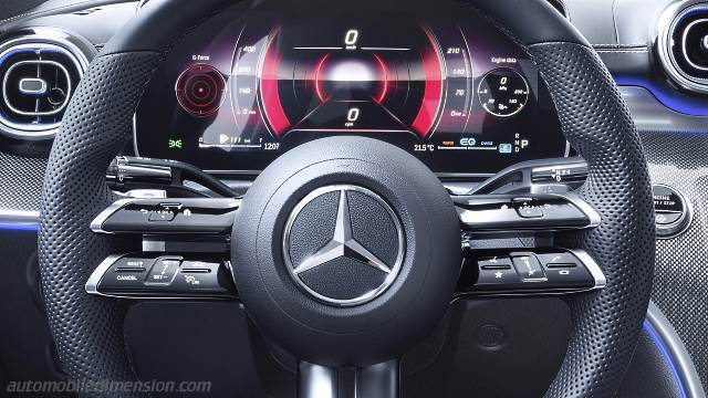Interieur detail van de Mercedes-Benz C