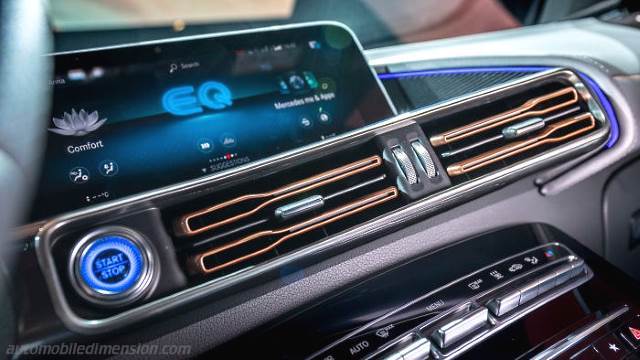 Interior detail of the Mercedes-Benz EQC