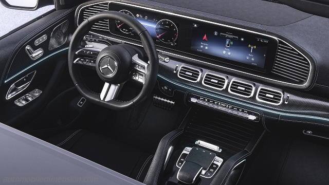 Interieur detail van de Mercedes-Benz GLE SUV