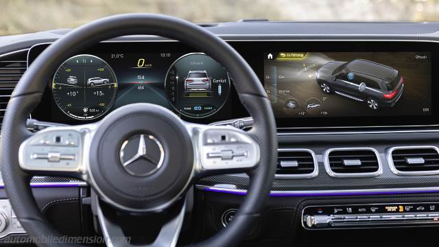 Interieur detail van de Mercedes-Benz GLS