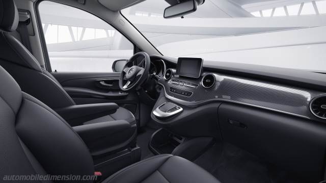 Interior detail of the Mercedes-Benz V xlg