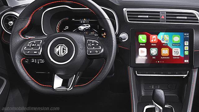 Interior detail of the MG ZS