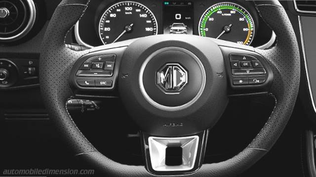 Dettaglio interno della MG ZS EV