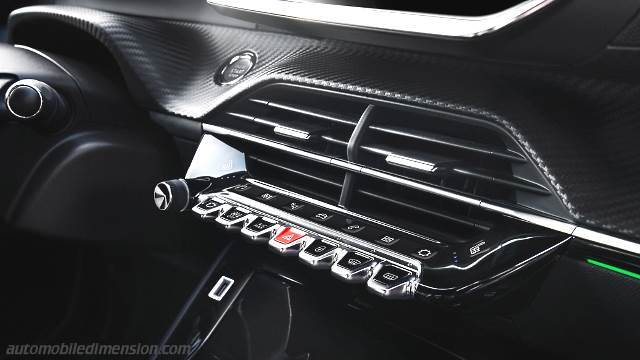 Interiör detalj av Peugeot 208