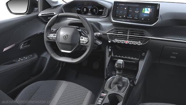 Interior detail of the Peugeot 208