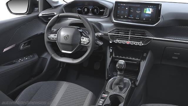 Dettaglio interno della Peugeot 208