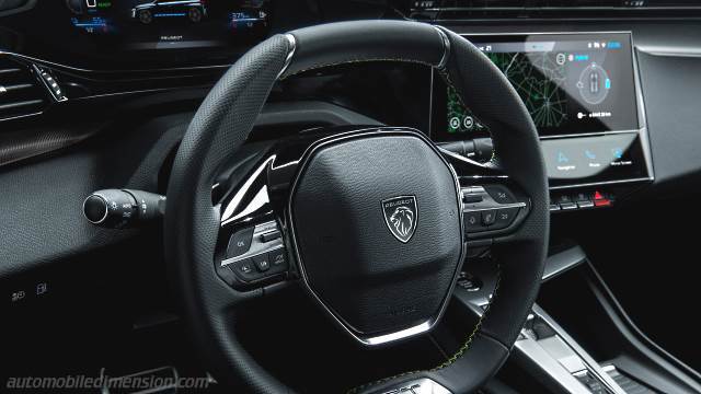 Dettaglio interno della Peugeot 308