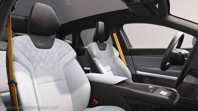 Interieur detail van de Polestar 3-