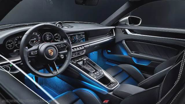 Interieur detail van de Porsche 911 Turbo