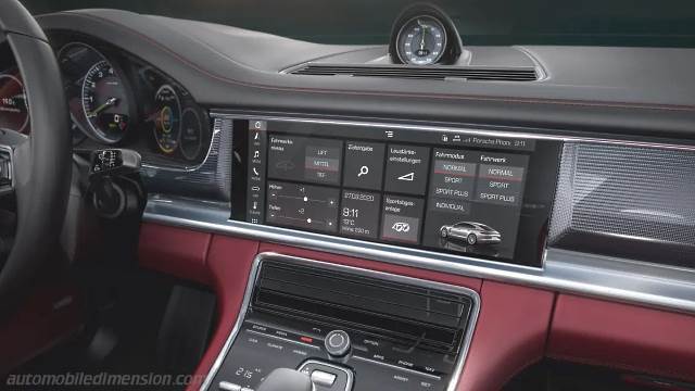 Interior detail of the Porsche Panamera