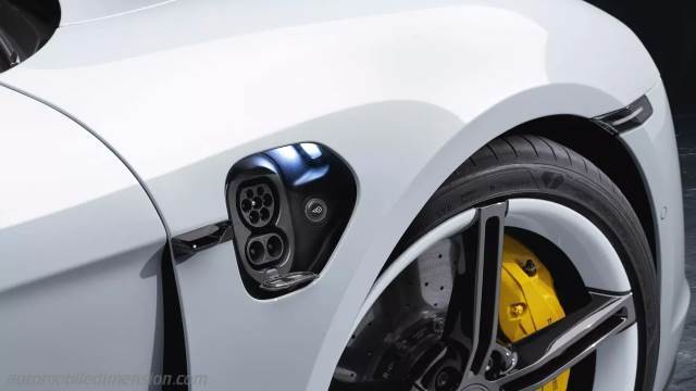 Exterieur detail van de Porsche Taycan